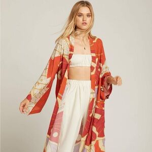 Novella Royale - The Georgia Robe in Red Butterfly Size Small